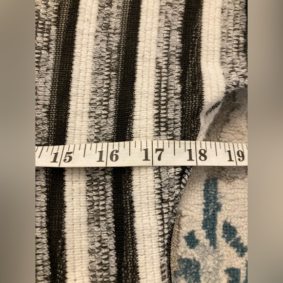 A02 Mind Code Top Hi Low Dolman Half Sleeve Mesh Sheer Knit Shirt Striped Small - Picture 4 of 7